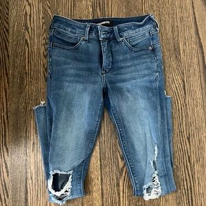 Express stretch denim perfect lift ankle legging mid rise 2s/2c